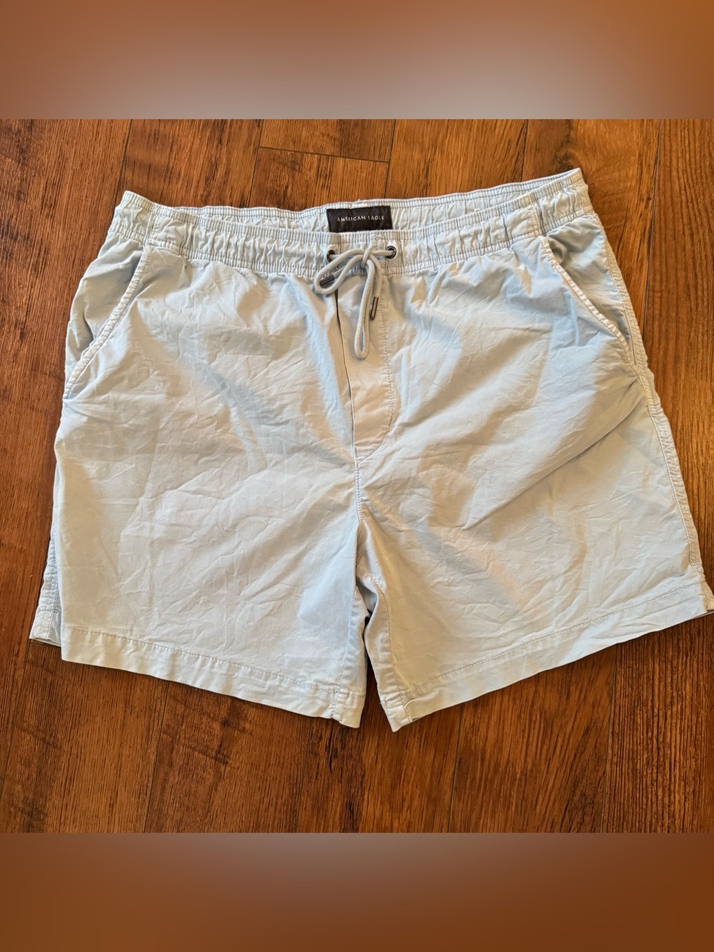 American Eagle Outfitters Flex Drawstring Light Khaki Men's Shorts Large AE
